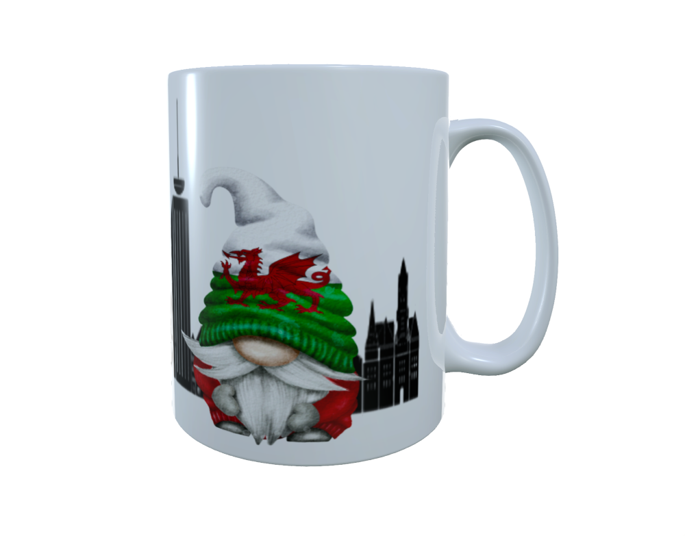 Patriotic Gnome Ceramic Mug, Wales Gnome, Gonk Coffee Mug